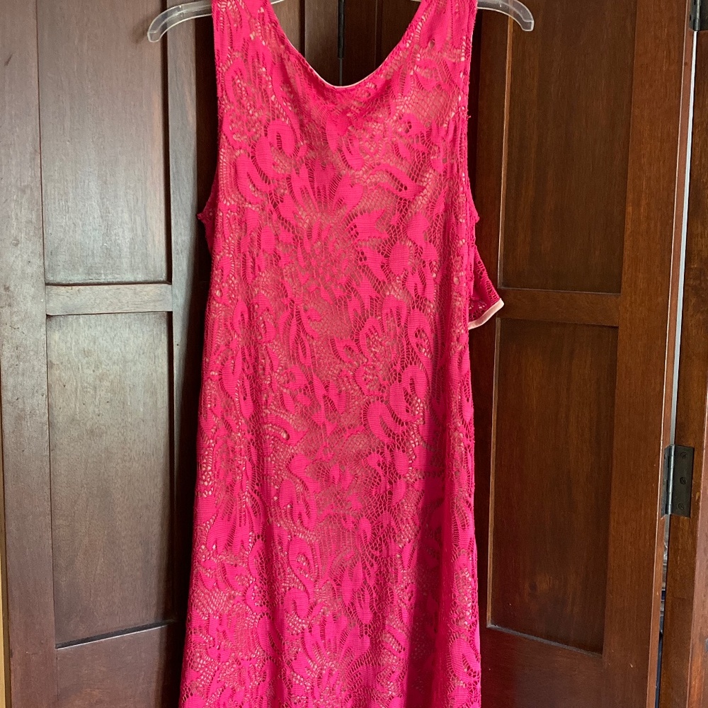 Pink lace dress
